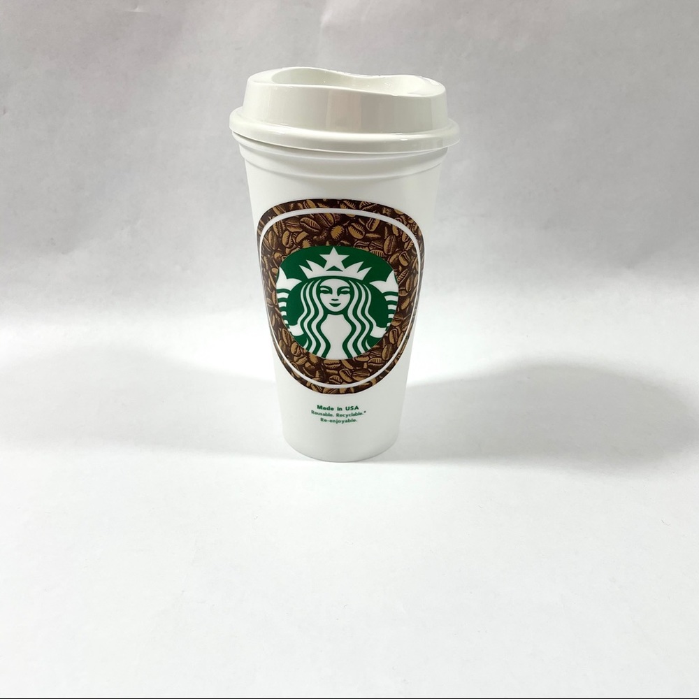 Coffee‎ beans warm Starbucks reusable cup